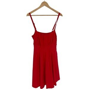 Torrid Dress Women's 0 Size 10 / 12 Red Cotton Blend Sleeveless Mini